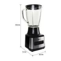 Total Chef 6-Speed Countertop Blender with Glass Jar- 6-cup- 500 Watts