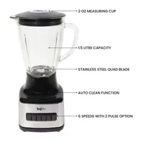 Total Chef 6-Speed Countertop Blender with Glass Jar- 6-cup- 500 Watts