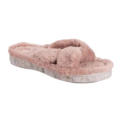 Muk Luks Lesedi Faux Shearling Womens Slip-On Slippers