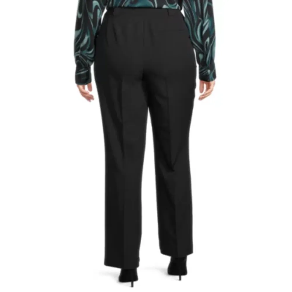 Worthington Plus Womens Modern Straight Trouser