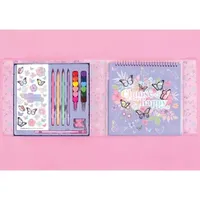 Three Cheers For Girls Butterfly Sketchbook & Drawing 20 Piece Set