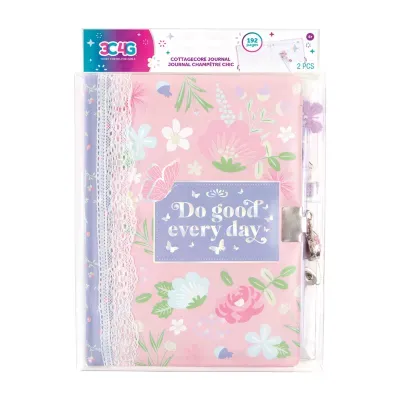 Three Cheers For Girls Cottagecore Floral Locking Journal & Pen 2-pc. Kids Craft Kit