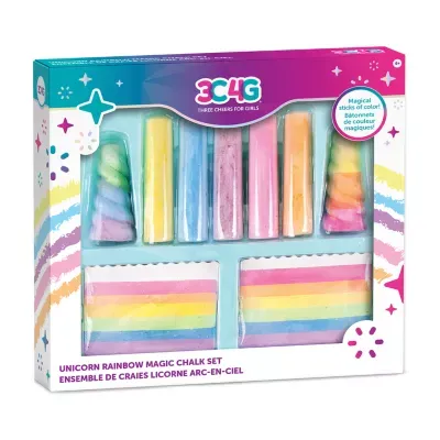 Three Cheers For Girls Unicorn Rainbow Magic Chalk 9 Piece Set