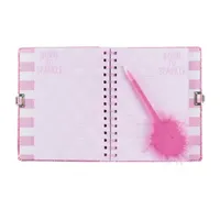 Three Cheers For Girls Born To Sparkle Glitter Locking Journal with Matching Pom Pen