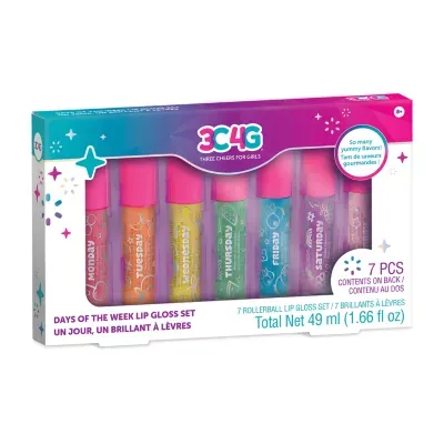 Three Cheers For Girls Days Of The Week Lip Gloss 7 Piece Set