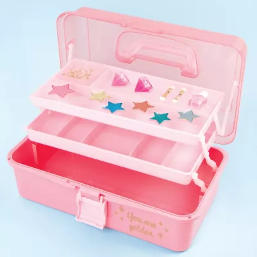 Three Cheers For Girls Pink & Gold: Hard Case Makeup Storage Set