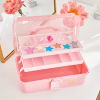 Three Cheers For Girls Pink & Gold: Hard Case Makeup Storage Set