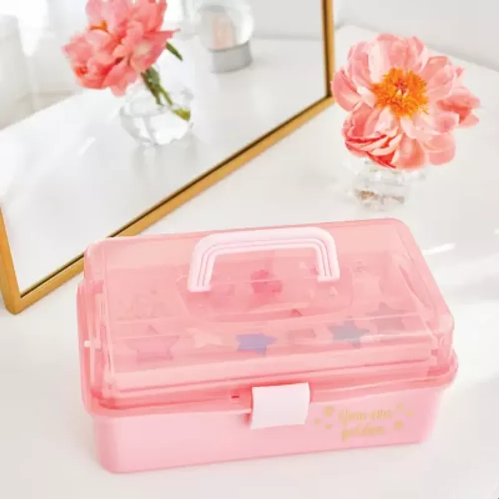 Three Cheers For Girls Pink & Gold: Hard Case Makeup Storage Set