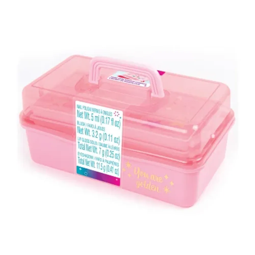 Three Cheers For Girls Pink & Gold: Hard Case Makeup Storage Set