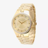 Personalized Dial Mens Diamond-Accent Gold-Tone Watch