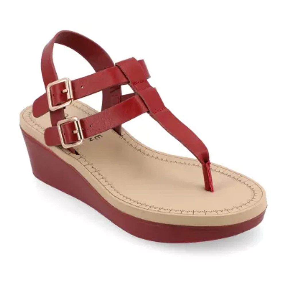 Journee Collection Womens Bianca Wedge Sandals