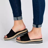 Journee Collection Womens Rosey Slide Sandals