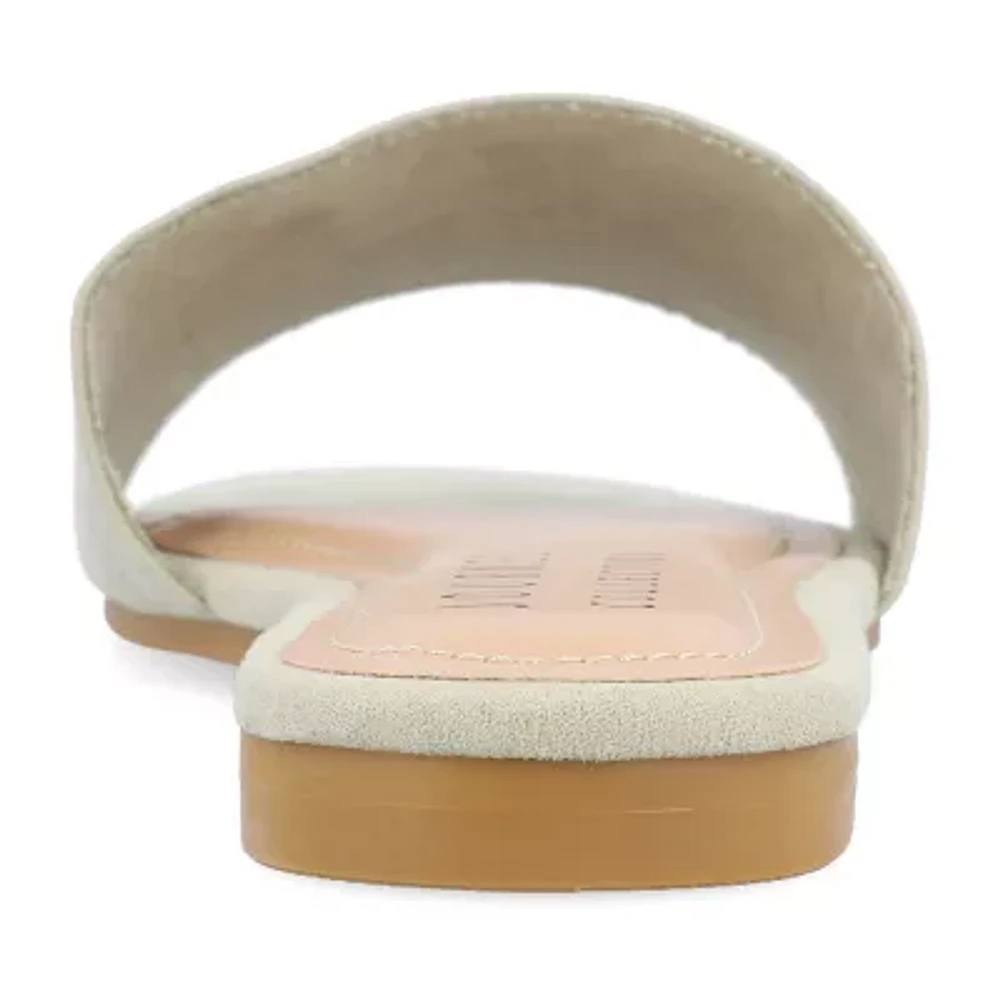Journee Collection Womens Kolinna-Wd Flat Sandals Wide Width