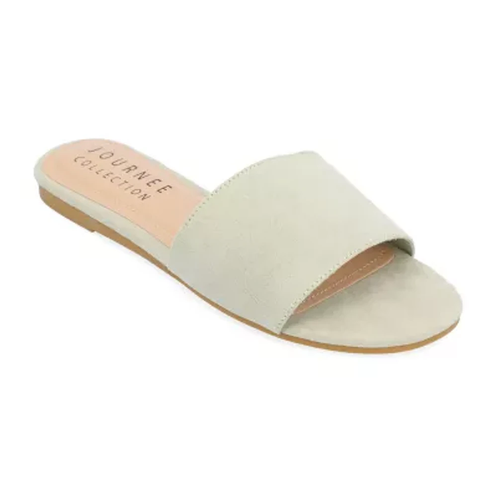 Journee Collection Womens Kolinna-Wd Flat Sandals Wide Width