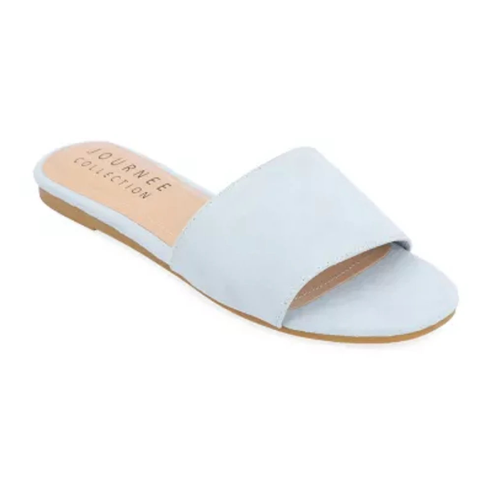 Journee Collection Womens Kolinna-Wd Flat Sandals Wide Width