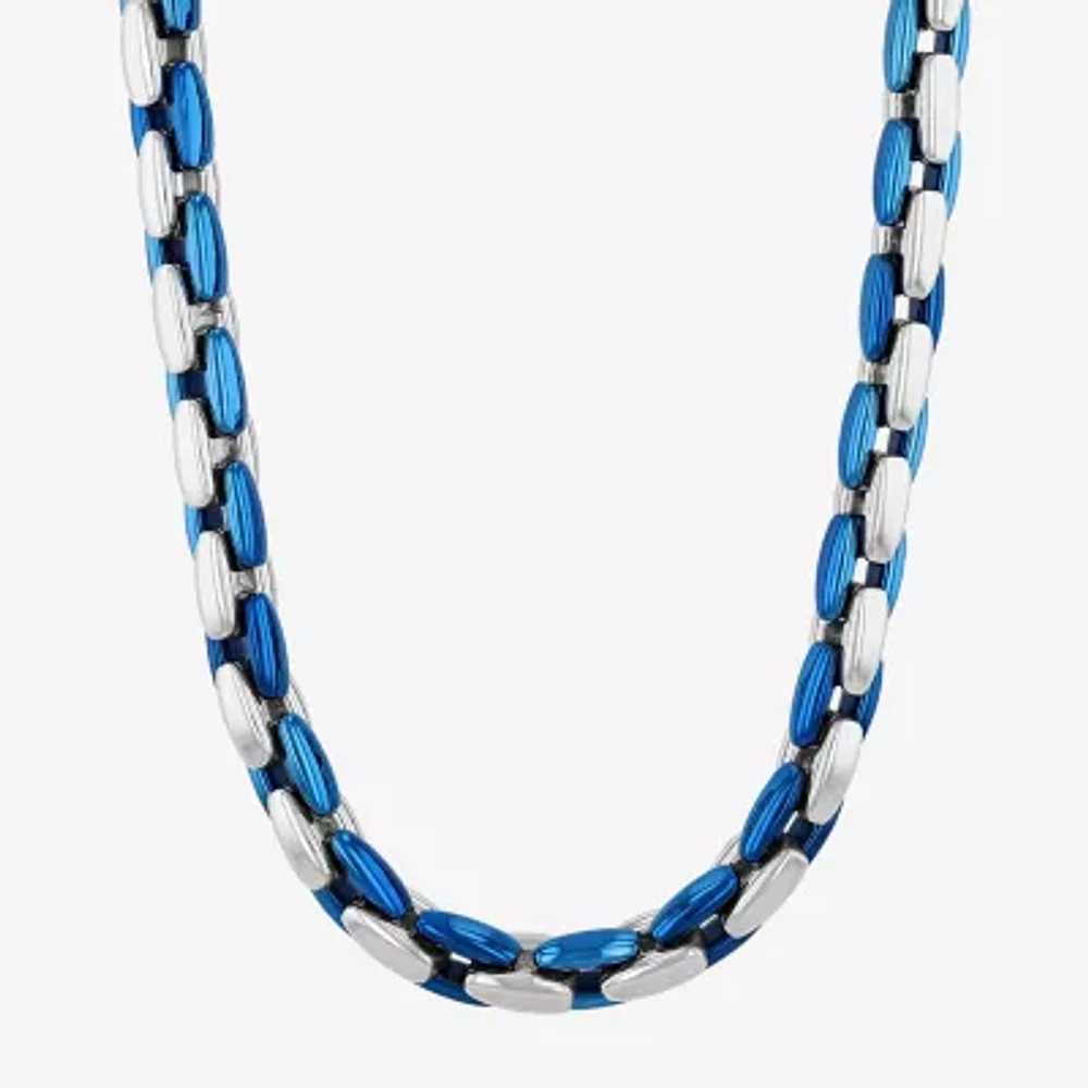Mens Stainless Steel 24 Inch Link Chain Necklace