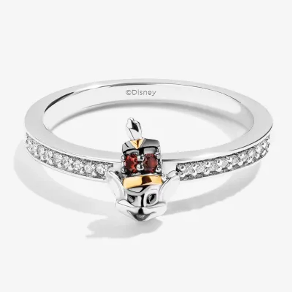 Disney Jewels Collection Womens Diamond Accent Natural White 14K Two Tone Gold Over Silver Dumbo Cocktail Ring