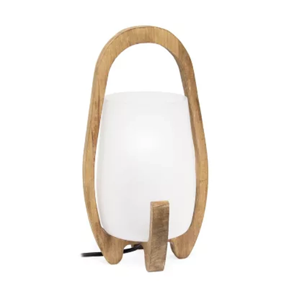 All the Rages Lalia Home Natural Wood Accented Table Lamp