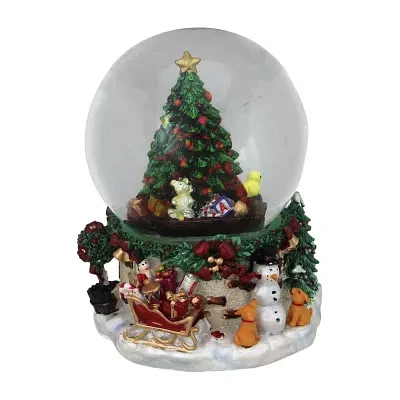 Northlight 7in Presents Under The Tree Musical Christmas Round SnowGlobes