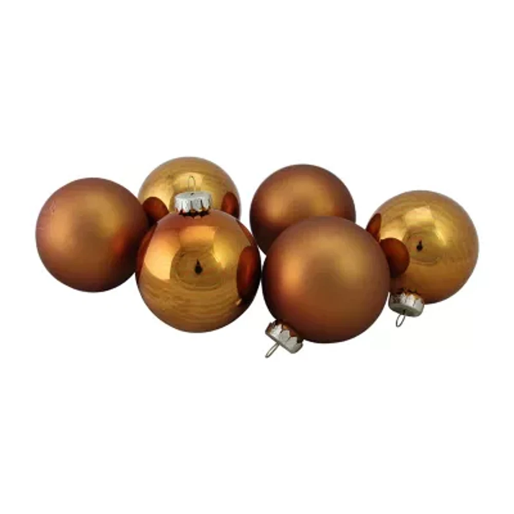 Northlight Glass 2-Finish Ball 6-pc. Christmas Ornament