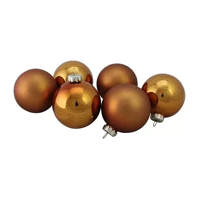 Northlight Glass 2-Finish Ball 6-pc. Christmas Ornament