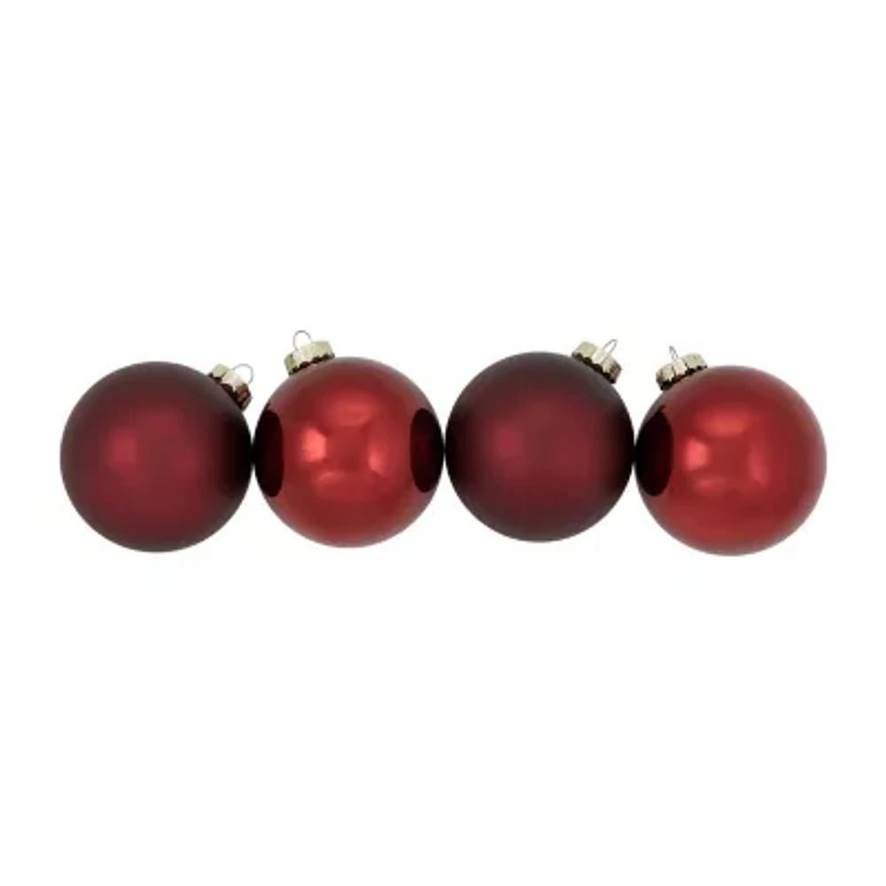 Northlight 2-Finish Glass Ball 4-pc. Christmas Ornament
