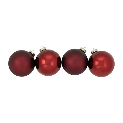 Northlight 2-Finish Glass Ball 4-pc. Christmas Ornament