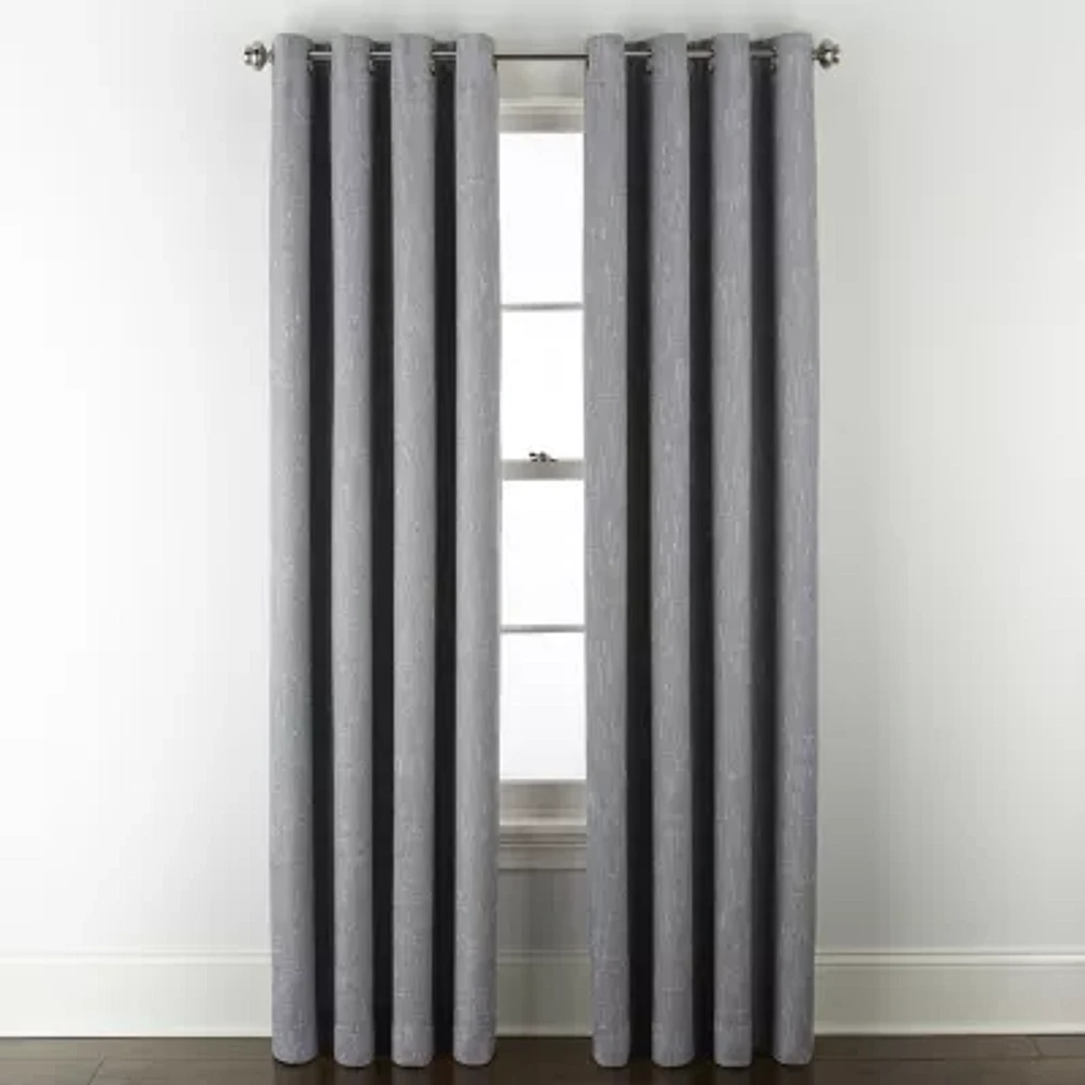 Linden Street Bayshore Grommet Top Energy Saving 100% Blackout Single Curtain Panels