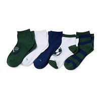 Thereabouts Little & Big Boys 10 Pair Quarter Ankle Socks