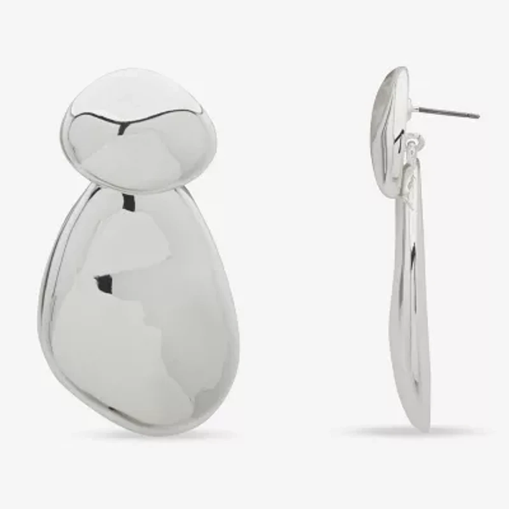 Worthington Silver Tone Womens Drop Earrings