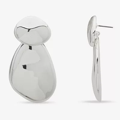 Worthington Silver Tone Womens Drop Earrings