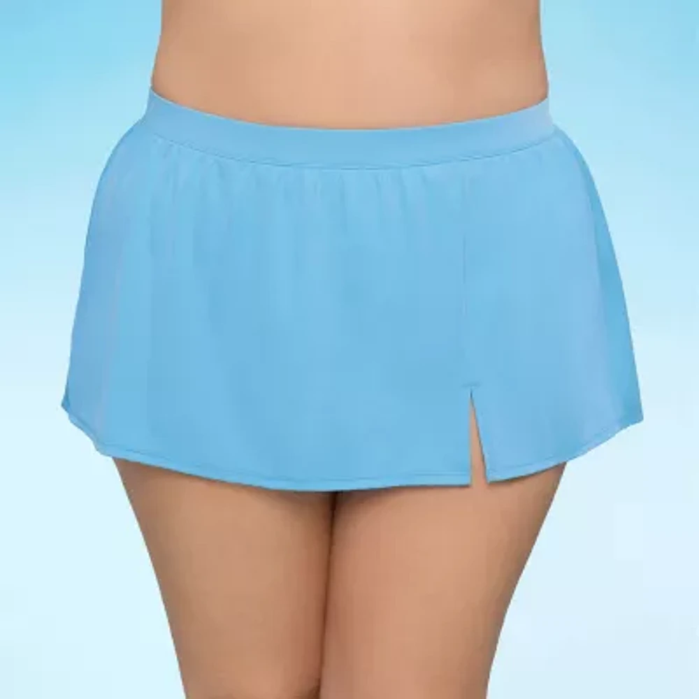 Sonnet Shores Comfort Waistband Swim Skirt-Plus