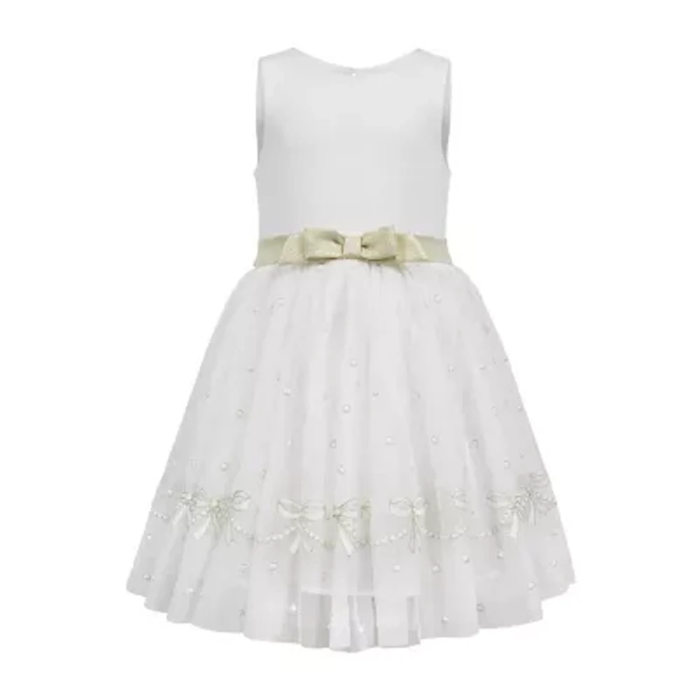 Lilt Little Girls Sleeveless Flower Girl Fit + Flare Dress