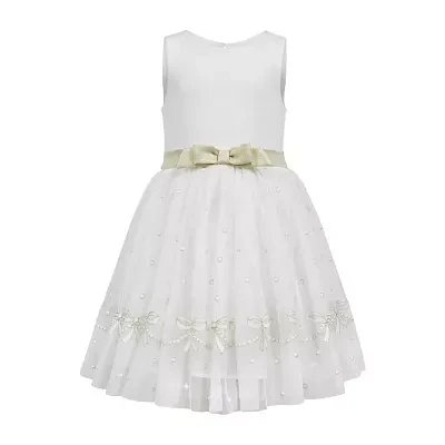 Lilt Little Girls Sleeveless Flower Girl Fit + Flare Dress