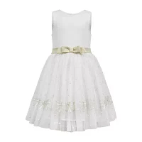 Lilt Little Girls Sleeveless Flower Girl Fit + Flare Dress