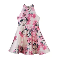 Lilt Big Girls Sleeveless Fit + Flare Dress