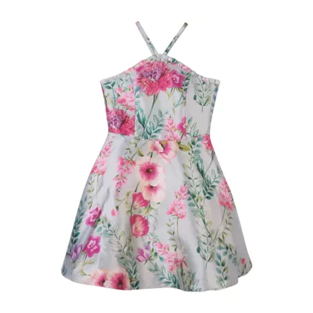 Lilt Big Girls Sleeveless Fit + Flare Dress