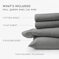 Casual Comfort Solid and Print Flannel Sheet Set