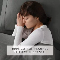 Casual Comfort Solid and Print Flannel Sheet Set