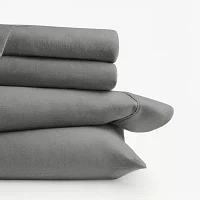 Casual Comfort Solid and Print Flannel Sheet Set