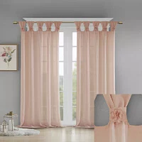Madison Park Florah Tab Top Sheer Single Curtain Panels