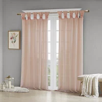 Madison Park Florah Tab Top Sheer Single Curtain Panels
