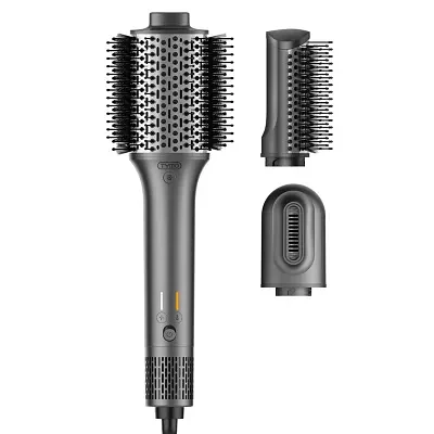 TYMO Airexcel High Speed Hot Air Brush Hair Dryer - Silver - 1250 Watt