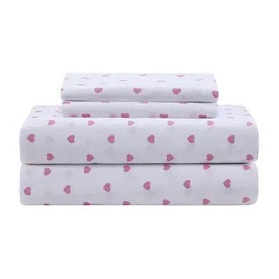 INK+IVY Kids Girl Pink Heart Sheet Set