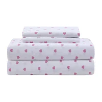INK+IVY Kids Girl Pink Heart Sheet Set