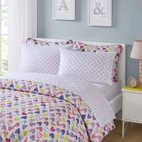 INK+IVY Kids Girl Pink Heart Sheet Set