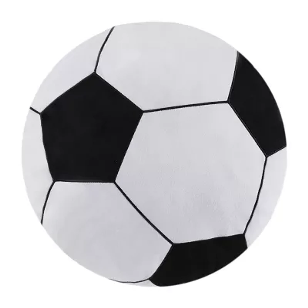 INK+IVY Kids Soccer Ball Round Throw Pillow