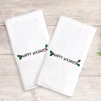 Linum Home Textiles Happy Holiday Ornamnt 2-pc. Hand Towels