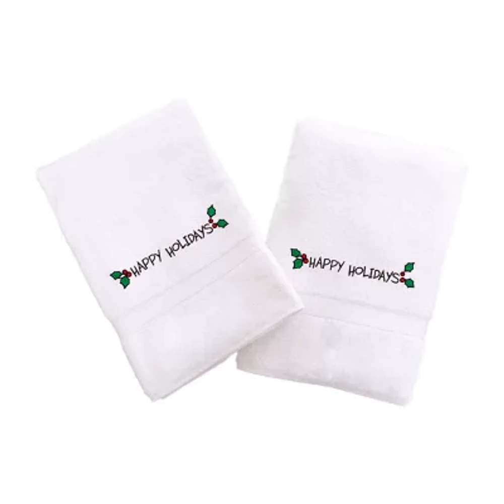 Linum Home Textiles Happy Holiday Ornamnt 2-pc. Hand Towels
