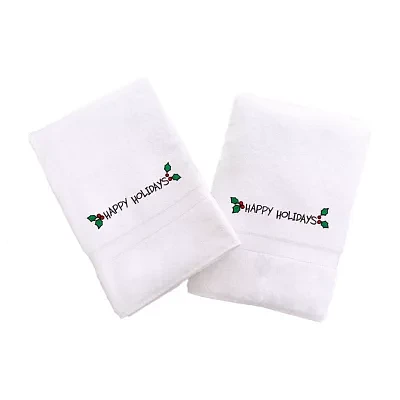 Linum Home Textiles Happy Holiday Ornamnt 2-pc. Hand Towels